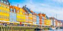 View of old Nyhavn port  in the central Copenhagen, Denmark.