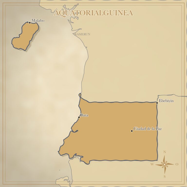 Landkarte Äquatorialguinea