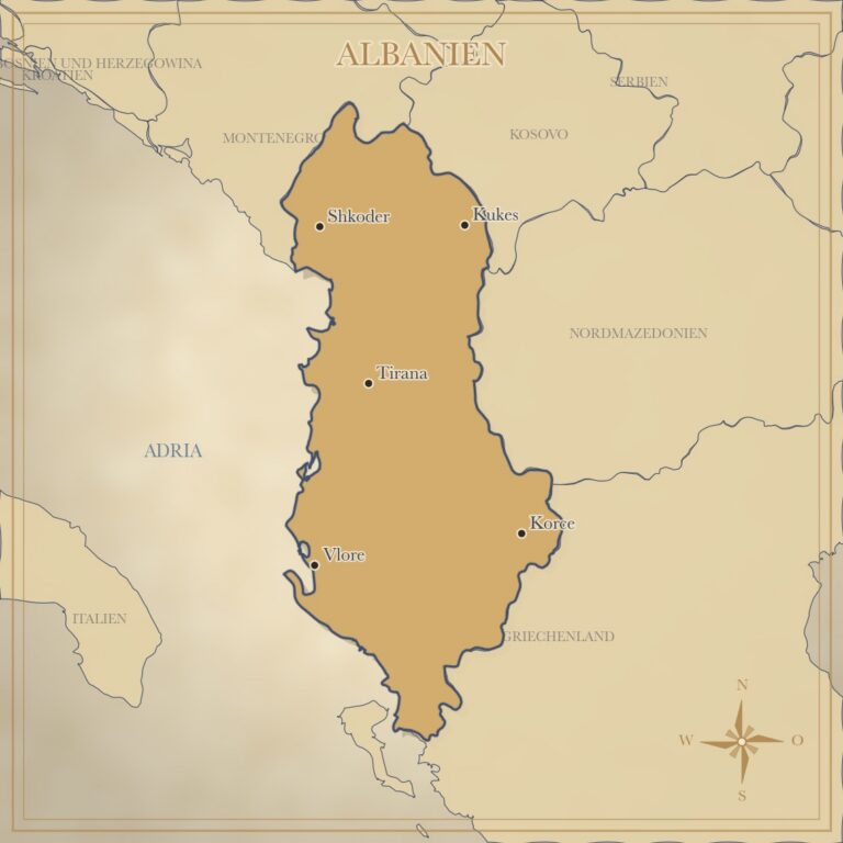 Landkarte Albanien