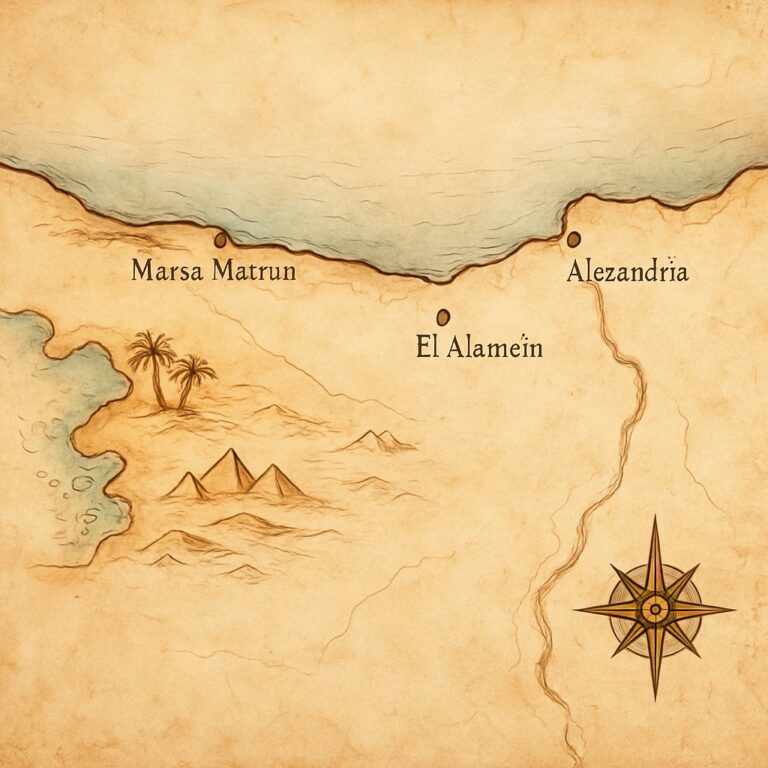 Landkarte Alexandria & Nordküste
