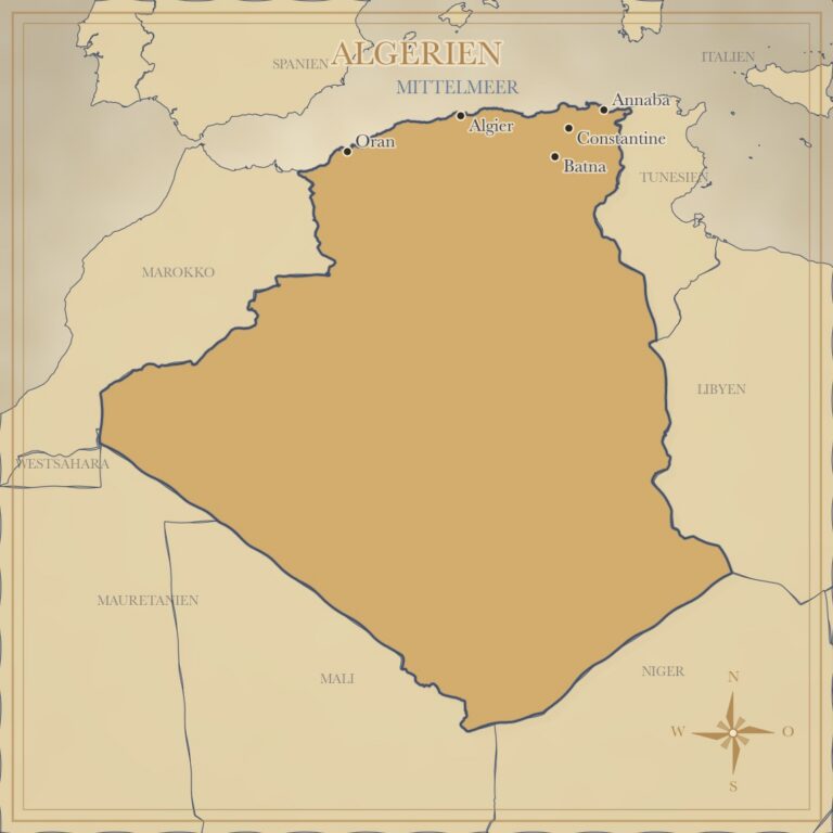 Landkarte Algerien