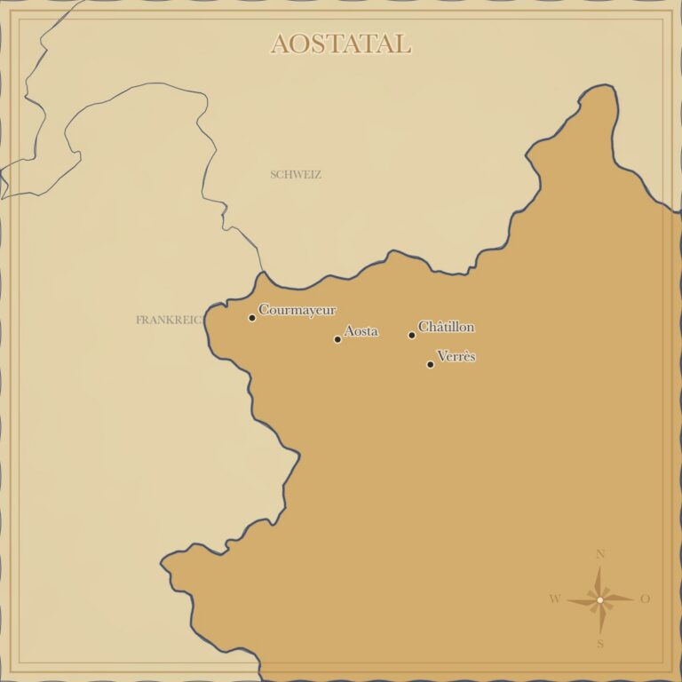 Landkarte Aostatal