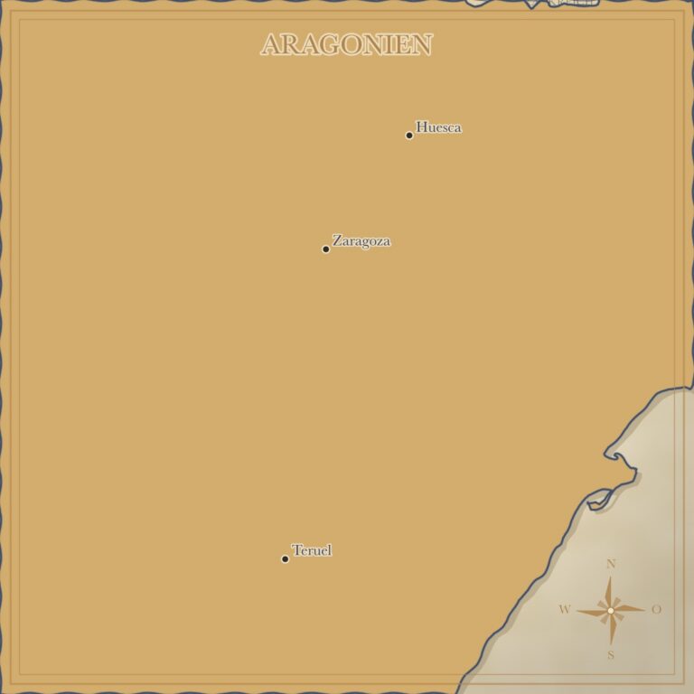 Landkarte Aragonien