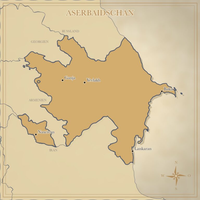 Landkarte Aserbaidschan