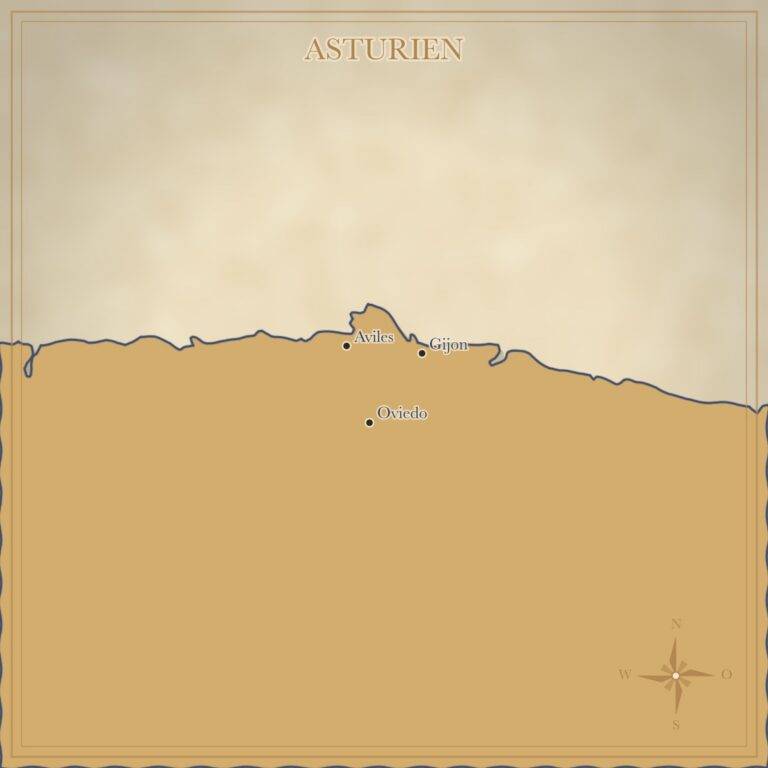 Landkarte Asturien