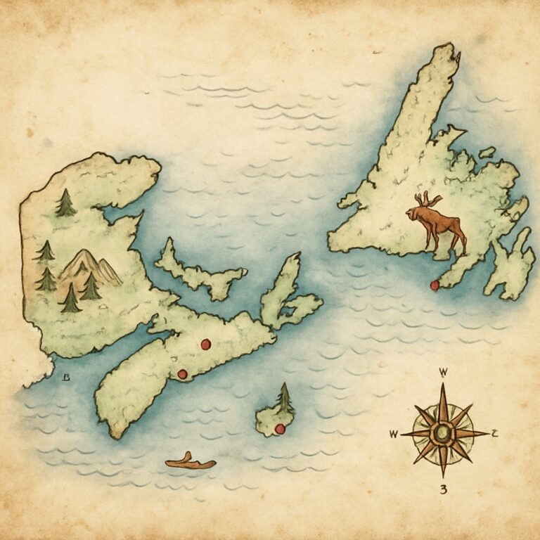 Landkarte Atlantik-Kanada