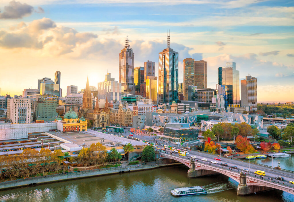 Australien Melbourne Skyline