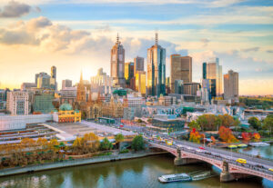 Australien Melbourne Skyline