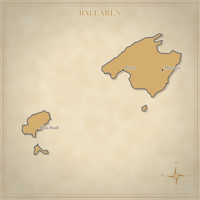 Landkarte Balearen
