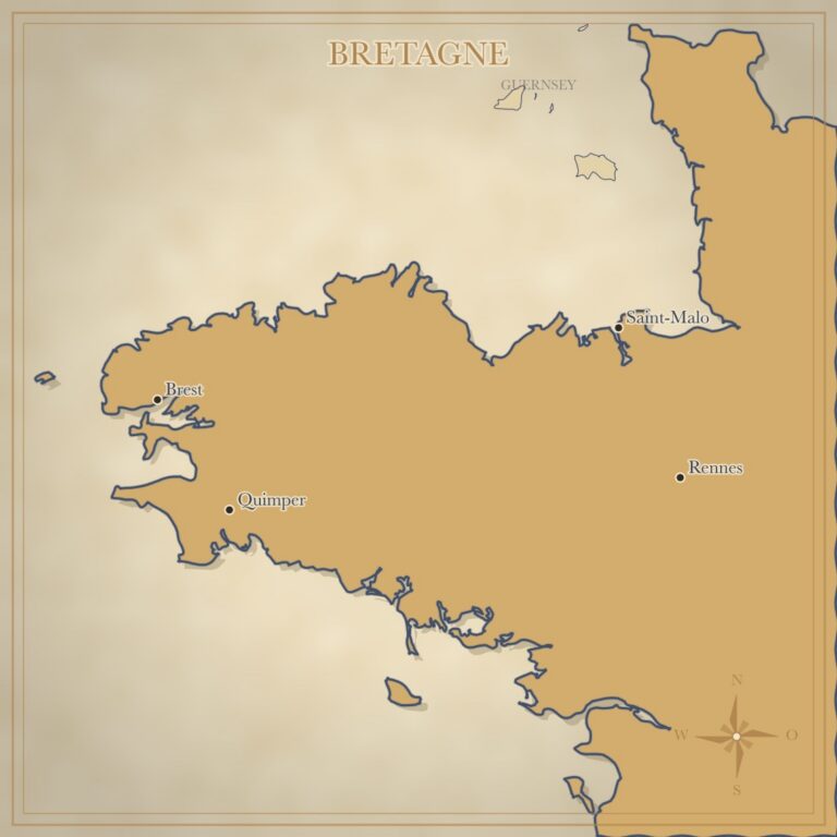 Landkarte Bretagne