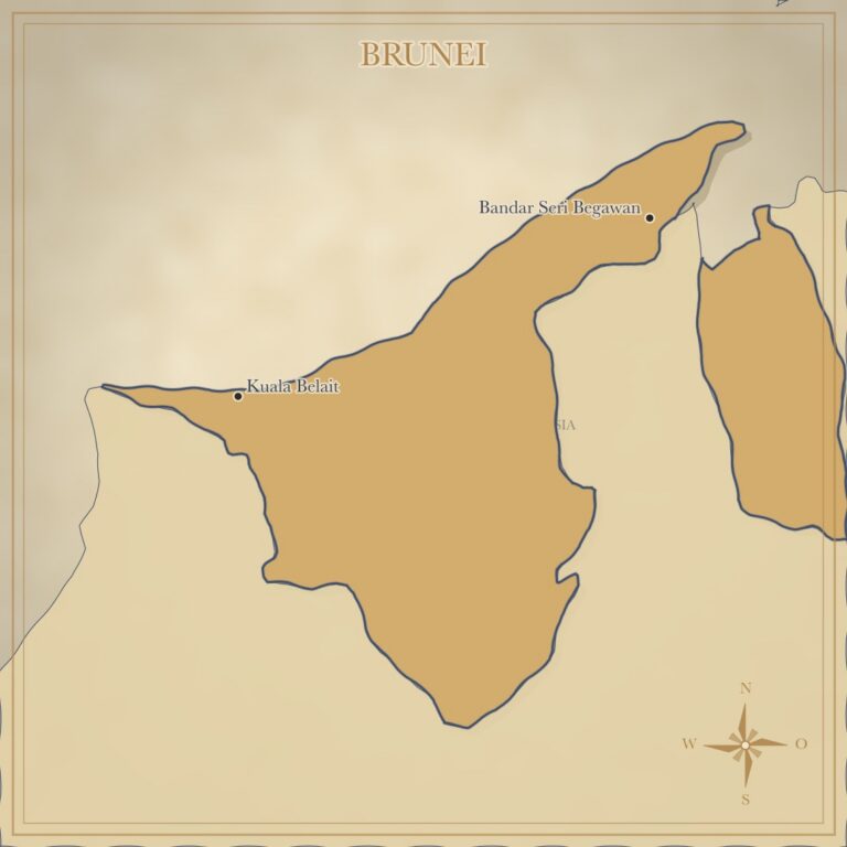 Landkarte Brunei