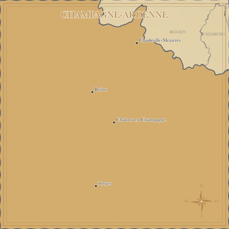 Landkarte Champagne-Ardenne