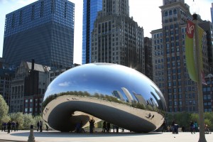 Die Cloud Gate in Chicago, Illinois Die Cloud Gate in Chicago, Illinois