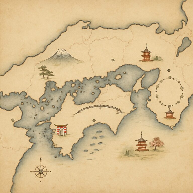 Landkarte Chugoku & Shikoku