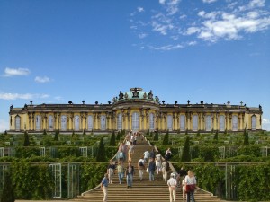 Schloss Sanssouci in Potsdam, Brandenburg Schloss Sanssouci in Potsdam, Brandenburg