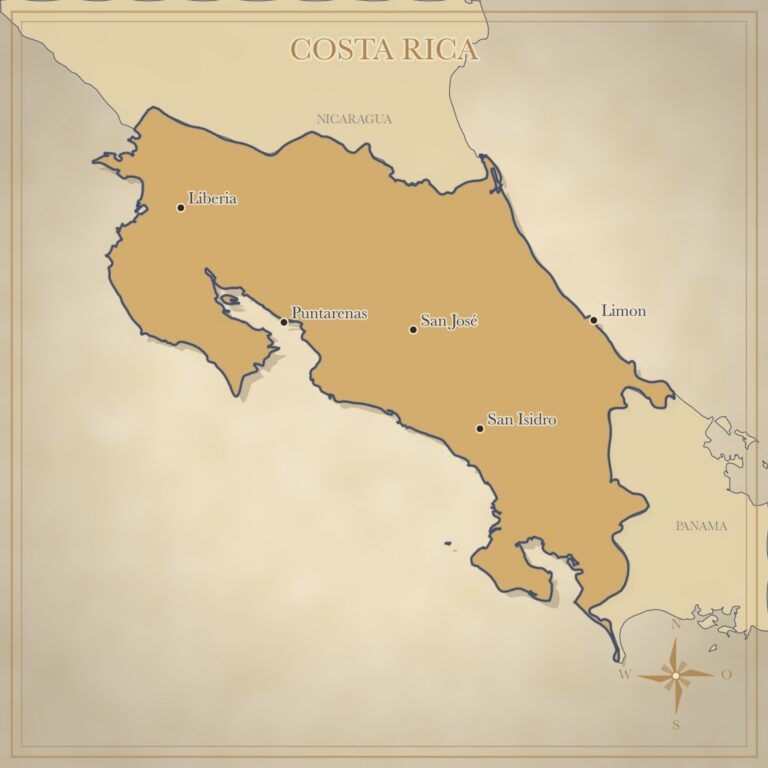 Landkarte Costa Rica