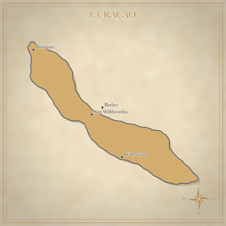 Landkarte Curaçao