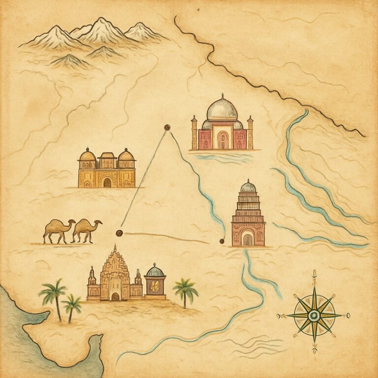 Landkarte Delhi & Goldenes Dreieck