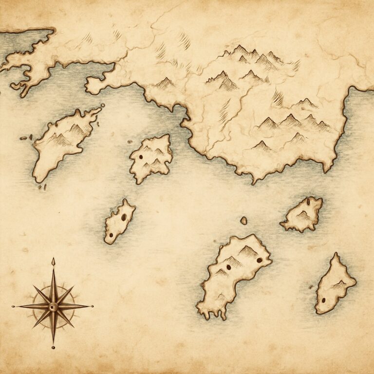 Landkarte Dodekanes (Rhodos & Kos)