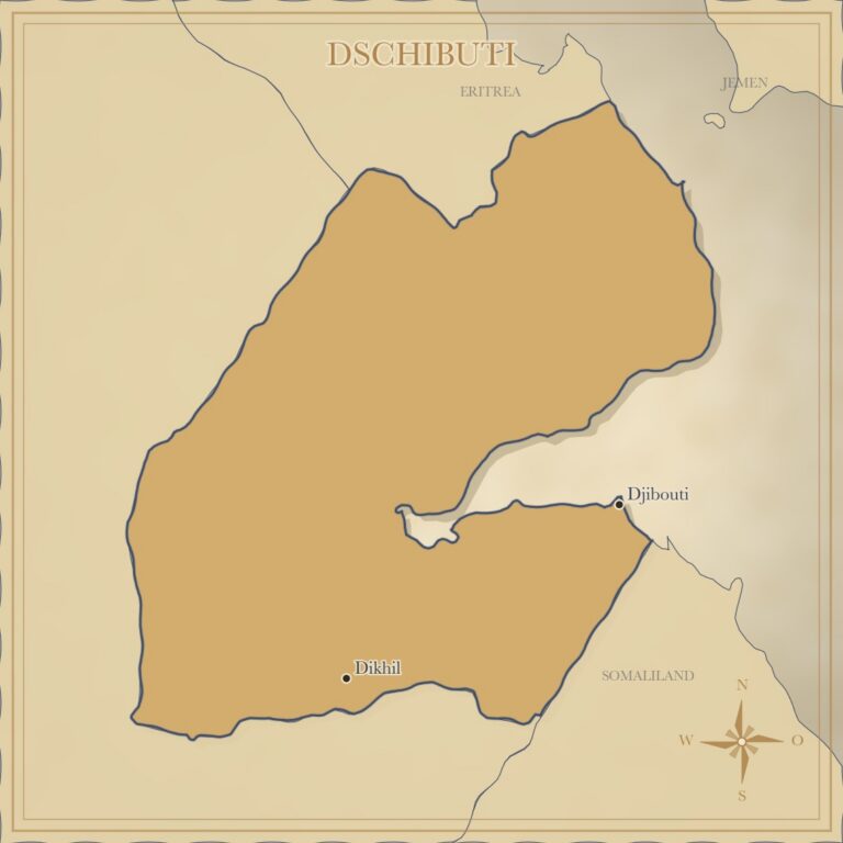 Landkarte Dschibuti