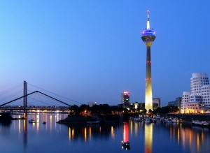 Medienhafen in Düsseldorf, Nordrhein-Westfalen