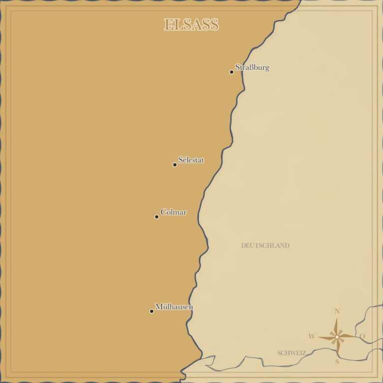 Landkarte Elsass