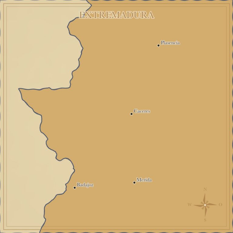 Landkarte Extremadura
