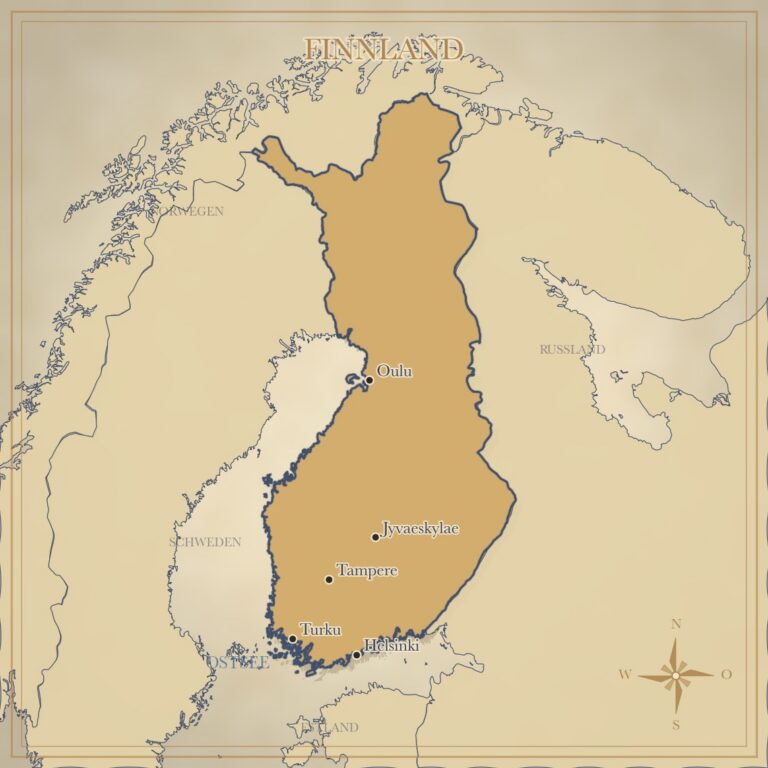Landkarte Finnland