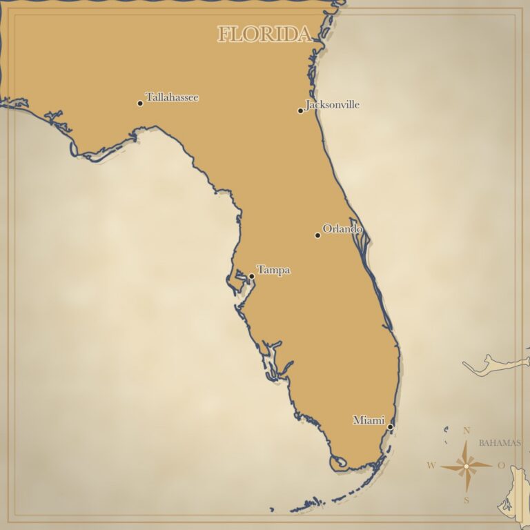 Landkarte Florida