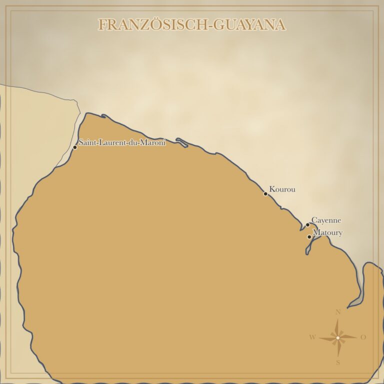 Landkarte Französisch-Guayana