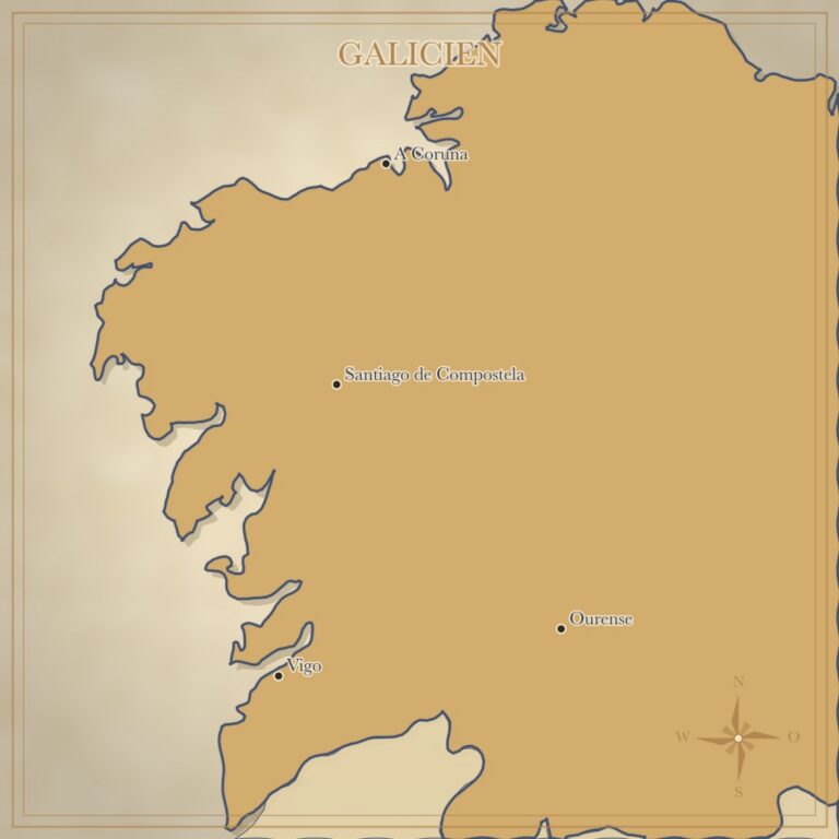 Landkarte Galicien