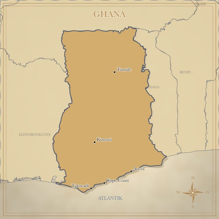 Landkarte Ghana