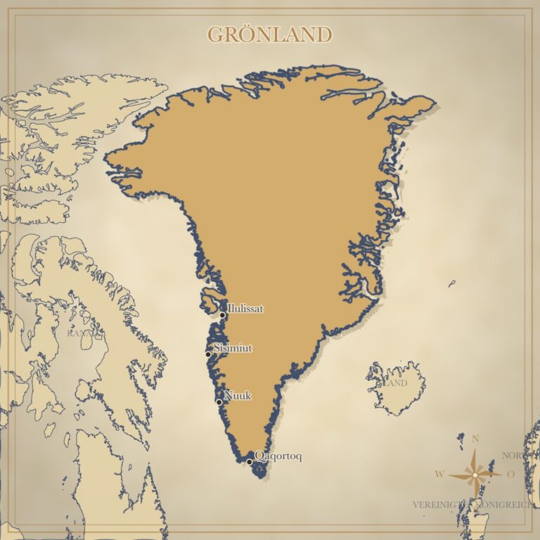 Landkarte Grönland