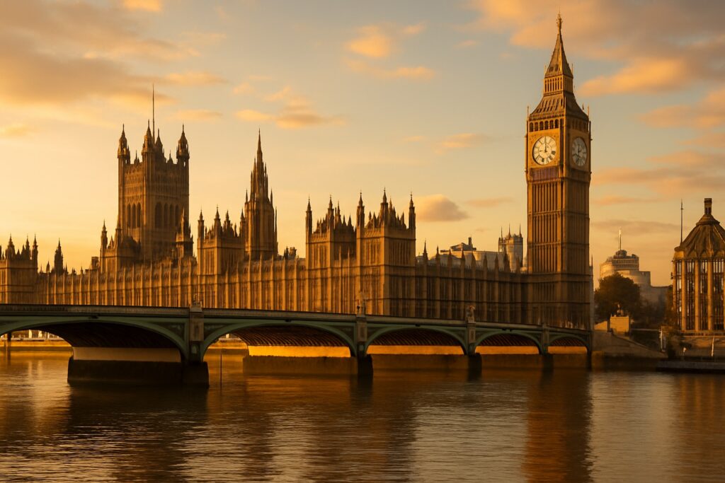 Big Ben und das Parlament an der Themse in London – Großbritannien