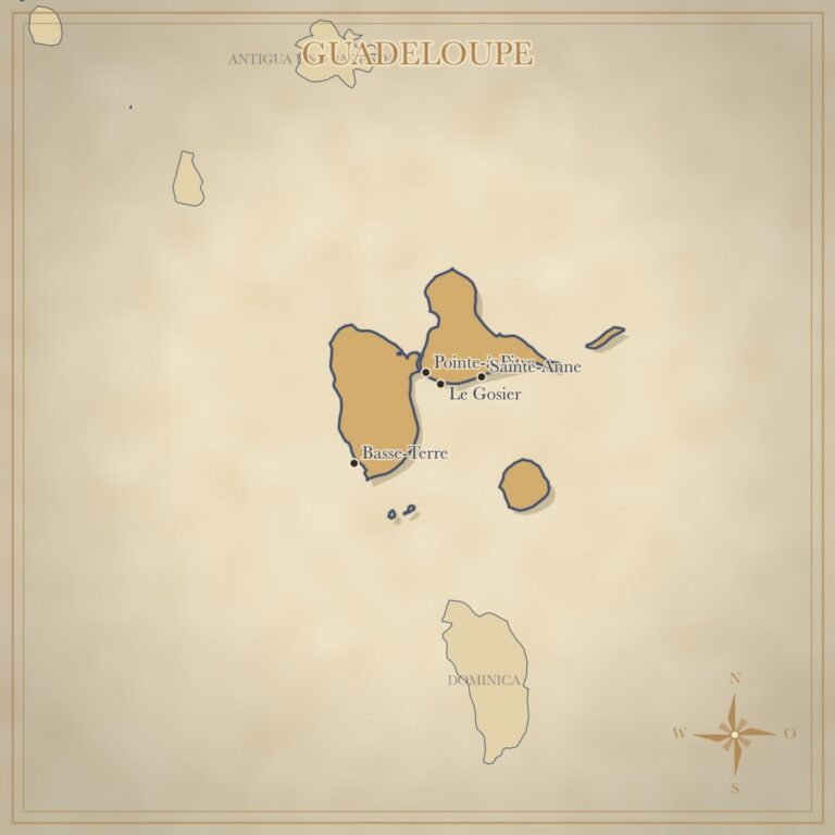 Landkarte Guadeloupe