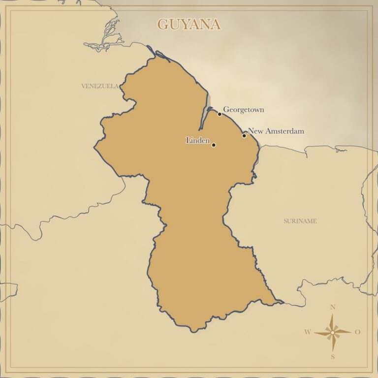 Landkarte Guyana