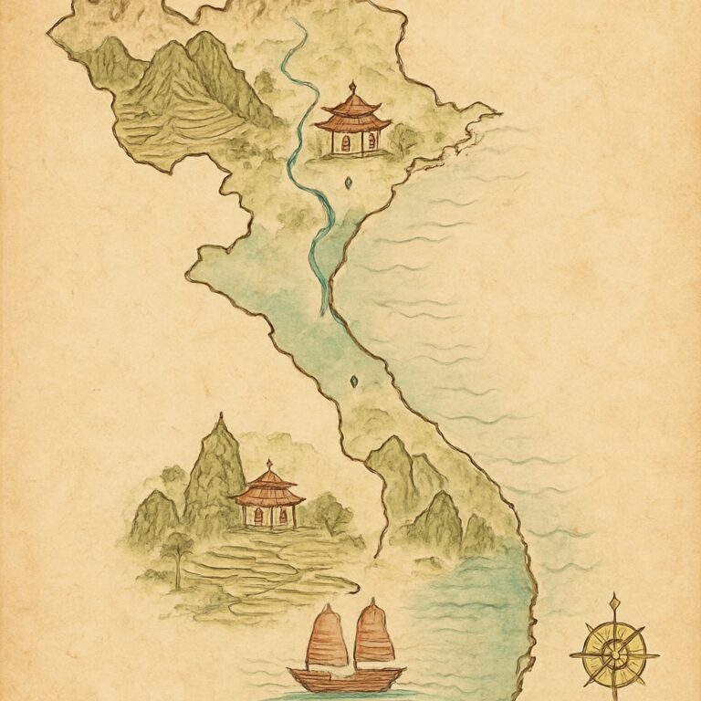 Landkarte Hanoi & Nordvietnam