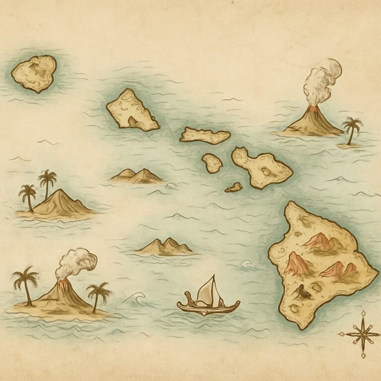 Landkarte Hawaii