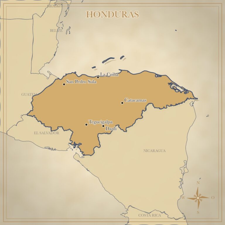 Landkarte Honduras