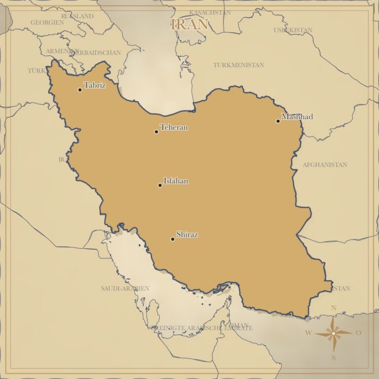 Landkarte Iran