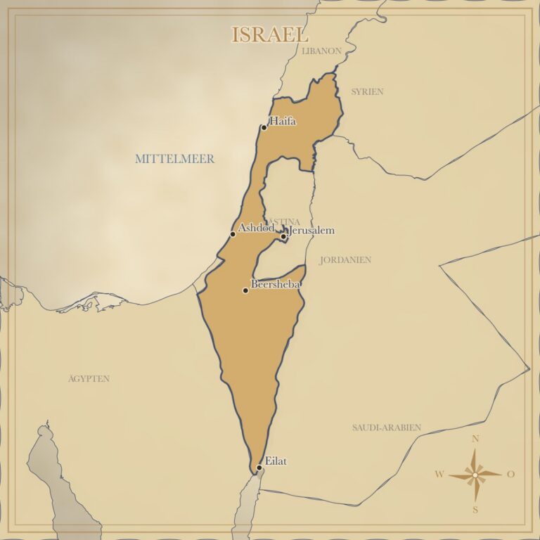 Landkarte Israel