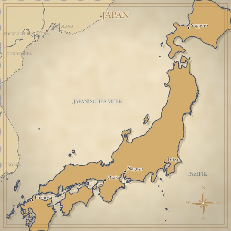 Landkarte Japan