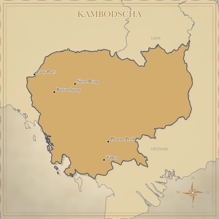 Landkarte Kambodscha