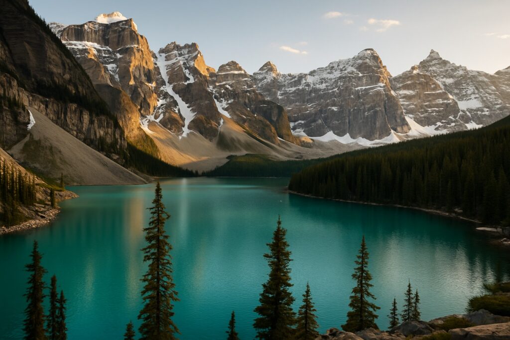 Moraine Lake in den Rocky Mountains, Kanada