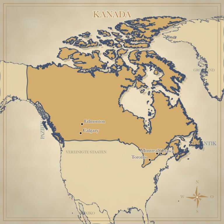 Landkarte Kanada