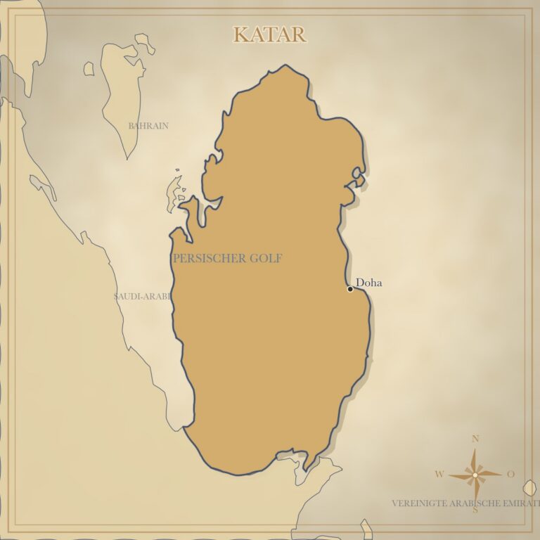 Landkarte Katar