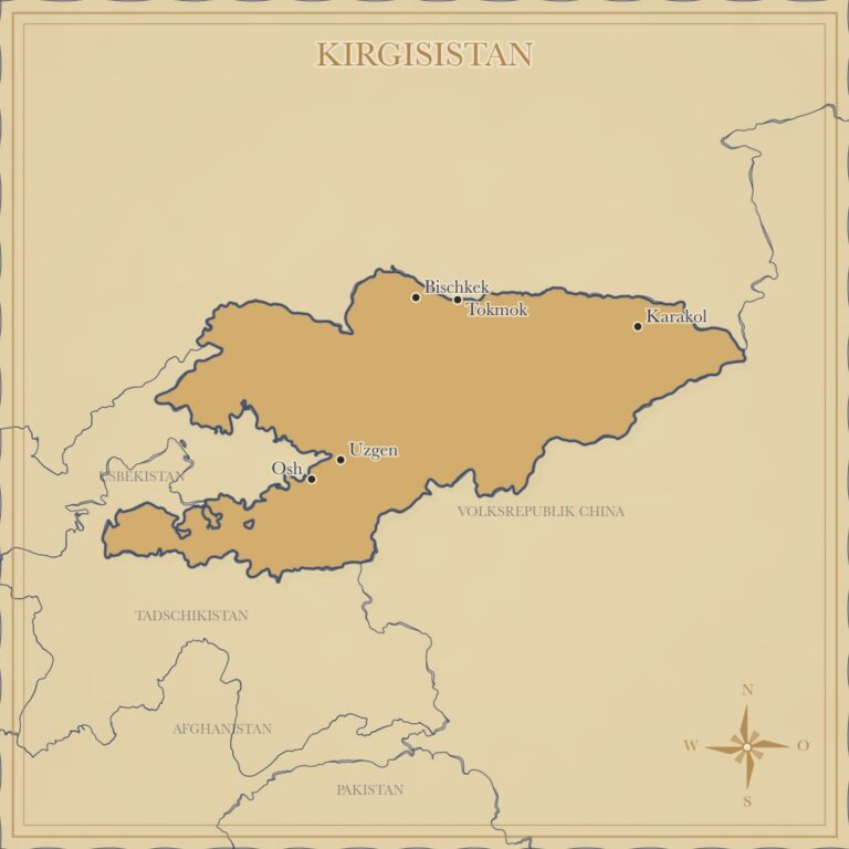Landkarte Kirgisistan