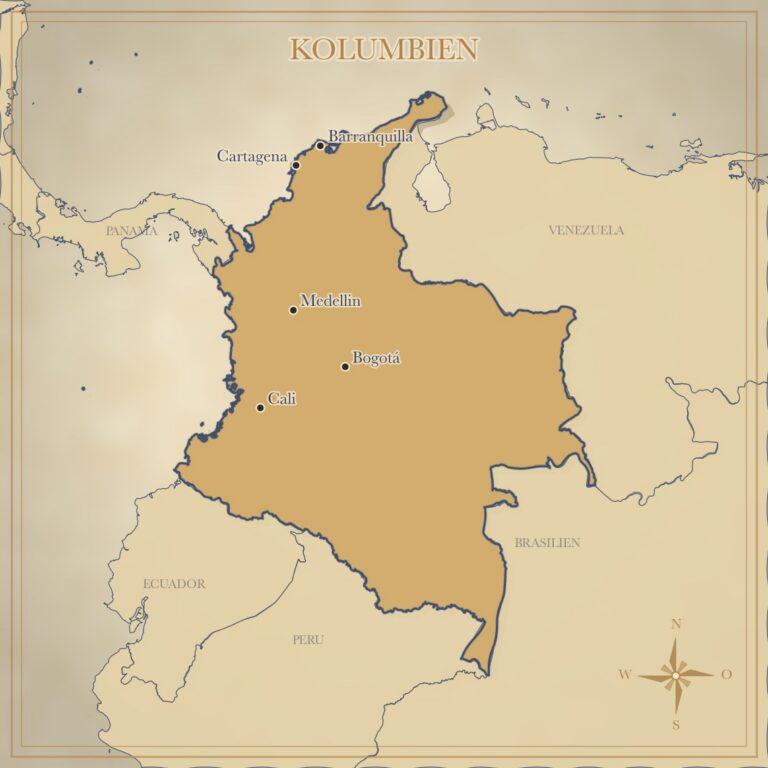 Landkarte Kolumbien