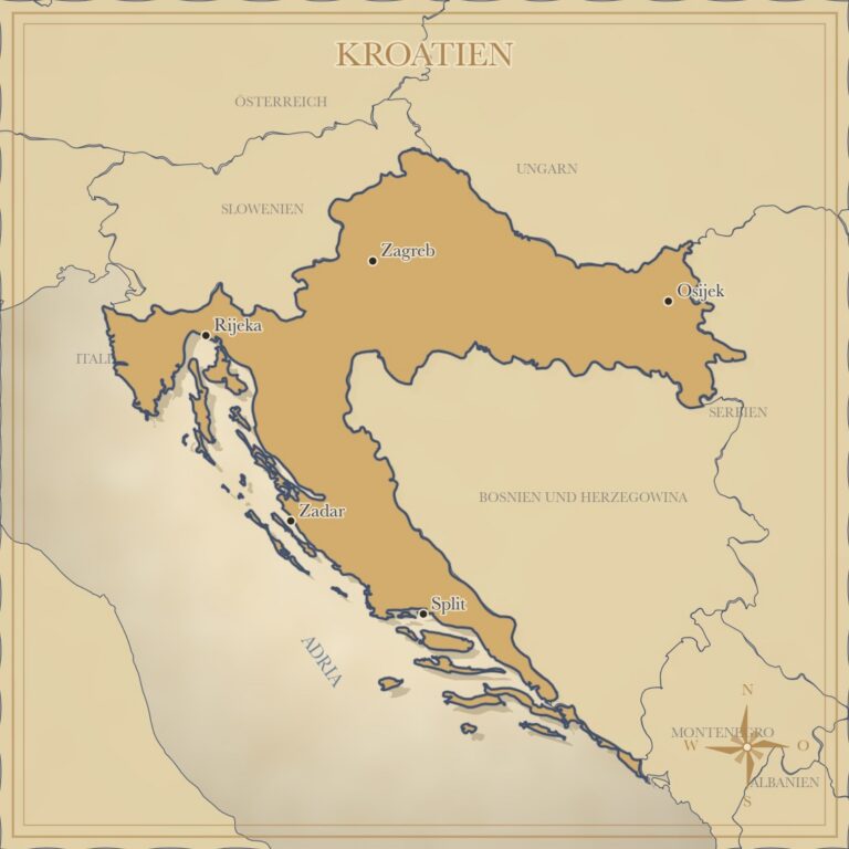 Landkarte Kroatien