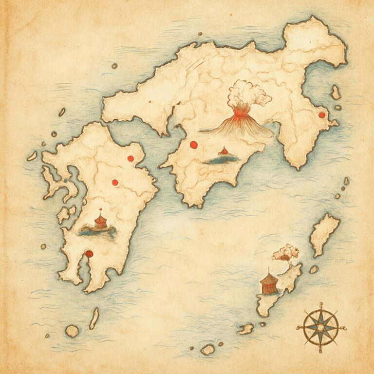 Landkarte Kyushu & Okinawa